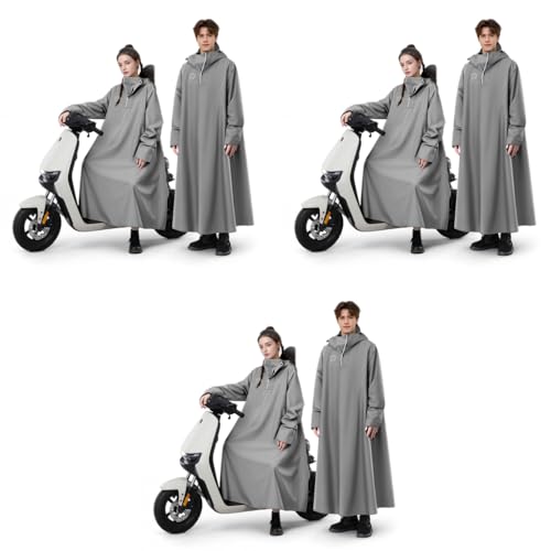PALAY® Long Rain Coat Waterproof Raincoat for Adults Reusable Hooded Poncho with Wide Brim Lightweight Unisex for Hiking Travel Motorcycle Riding Length 128cm 3 PCS PALAY® Long Rain Coat Waterproof Raincoat for Adults Reusable Hooded Poncho with Wide Brim Lightweight Unisex for Hiking Travel Motorcycle Riding Length 128cm 3 PCS